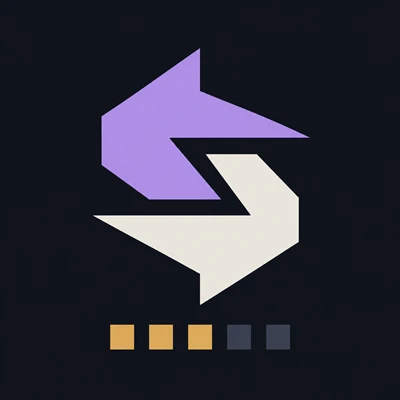 Shardot logo: a purple and ivory S above five combo indicators